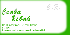 csaba ribak business card